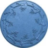 Bungalow Flooring Aqua Shield Medium Blue 35 In. Round Reindeer Run Under The Tree Mat-20648563535 206317273