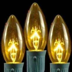 C9 Yellow Replacement Christmas Light Bulbs - Transparent (Box Of 250)-14-477 207141953