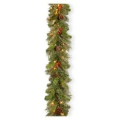 Cashmere Berry 9 Ft. Garland With Clear Lights-CB4-300-9B-1 300330623