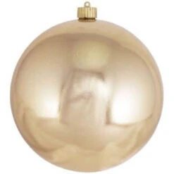 Christmas By Krebs 200 Mm Gilded Gold Shatterproof Ball (Pack Of 6)-CBK14008 203472847
