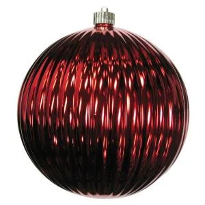 Christmas By Krebs 200 Mm Sonic Red Shatterproof Ripple Ball (Pack Of 6)-CBK30671 206214900 1 Christmas By Krebs 200 Mm Sonic Red Shatterproof Ripple Ball (Pack Of 6)-CBK30671 206214900
