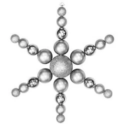 Christmas By Krebs 31 In. Silver Shatterproof Star Flake Ornament-CBK30067 204510510