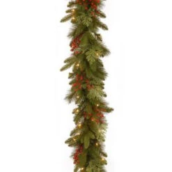 Classical Collection 9 Ft. Mixed Evergreen Tip Garland With Clear Lights-PECC3-300-9B-1 300330524