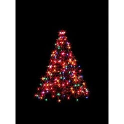 Crab Pot Trees 3 Ft. Indoor/Outdoor Pre-Lit Incandescent Artificial Christmas Tree With Green Frame And 200 Multi-Color Lights-G3M 205421134
