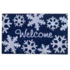 Creative Accents Snowflakes Blue 18 In. X 30 In. SuperScraper Vinyl / Coir Door Mat-33049 203576108