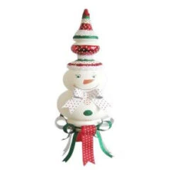 Creative Design 27.5 In. Snowman And Bow Table Piece-34AXKM031B 202505149