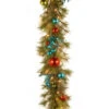 Decorative Collection 9 Ft. Retro Garland With Battery Operated Warm White LED Lights-DC13-141-9CB-1 300330523