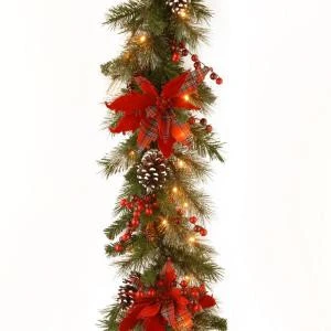 Decorative Collection 9 Ft. Tartan Plaid Garland With Battery Operated Warm White LED Lights-DC13-147-9BB-1 300330525 1 Decorative Collection 9 Ft. Tartan Plaid Garland With Battery Operated Warm White LED Lights-DC13-147-9BB-1 300330525