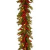 Decorative Collection 9 Ft. Valley Pine Garland With Battery Operated Warm White LED Lights-DC13-157-9CB-1 300330527