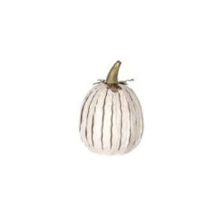 Desert Steel 18 In. X 12 In. White Powder Coated Tall Pumpkin Luminary-411-001 300350275