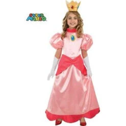 Disguise Girls Deluxe Super Mario Princess Peach Costume-R883658_S 204442628