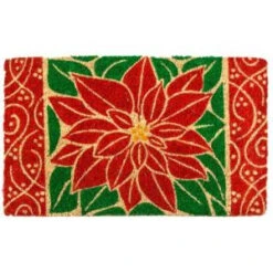 Entryways Perfect Poinsettia 18 In. X 30 In. Coir Door Mat-2083S 207050743