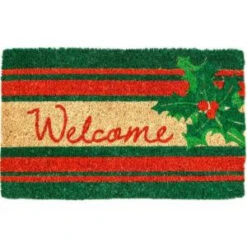 Entryways Welcome Holly 18 In. X 30 In. Coir Door Mat-2067S 207050688