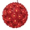 GE 5.5 In. 50-Light LED StayBright Red Super Sphere-99309HD 206768305