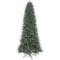 GE 9 Ft. LED Indoor Just Cut Deluxe Aspen Fir Artificial Christmas Tree With Color Choice Lights And 1-Plug-01592HD 206768377