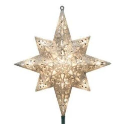 GE Holiday Classics 11 In. 16-Light Silver Glittered Bethlehem Star Tree Top-71080HD 206951267