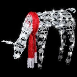 Gemmy 27.56 In. Silver Glitter Doe-38853X 300060764 1 Gemmy 27.56 In. Silver Glitter Doe-38853X 300060764