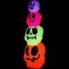 Gemmy 32.68 In. W X 32.68 In. D X 96.06 In. H Inflatable Neon Skulls Stack-64639X 205469601