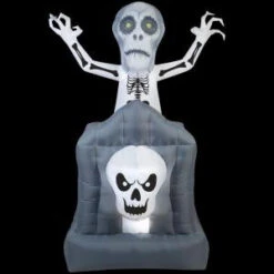 Gemmy 35.43 In. W X 36.22 In. D X 72.05 In. H Animated Inflatable Pop-Up Ghost In Haunted Tomb-71096 207107601