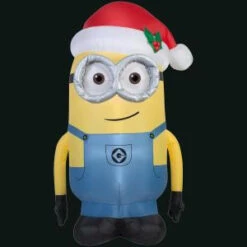 Gemmy 36.22 In. L X 27.56 In. W X 59.84 In. H Inflatable Minion Dave-38294X 300060721