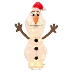 Gemmy 42 In. Tinsel Olaf In Santa Hat-37496 205919720