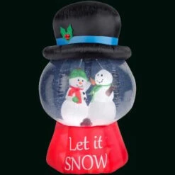 Gemmy 43 In. H Inflatable Snow Globe With Hat-Snowman Scene-89548X 300060747