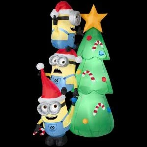 Gemmy 45.52 In. W X 31.10 In. D X 72.05 In. H Inflatable-Minions Decorating Tree Scene-38292 206137734 1 Gemmy 45.52 In. W X 31.10 In. D X 72.05 In. H Inflatable-Minions Decorating Tree Scene-38292 206137734