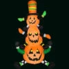 Gemmy 48.03 In. L X 29.92 In. W X 90.16 In. H Inflatable Animated Whimsy Pumpkin Stack-70764X 300060749