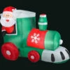 Gemmy 53.94 In. L X 42.13 In. W X 36.61 In. H Inflatable Santa In Train-35301X 300060742