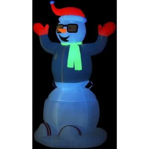 Gemmy 6 Ft. Animated Inflatable Neon Snowman-87565X 204475636 1 Gemmy 6 Ft. Animated Inflatable Neon Snowman-87565X 204475636