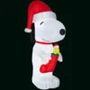 Gemmy 64 In. Inflatable Snoopy With Woodstock In Stocking-Giant-Peanuts-85551X 300060730