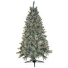 General Foam 6.5 Ft. Pre-Lit Siberian Frosted Pine Artificial Christmas Tree With Clear Lights And Pine Cones-HD-92265C5 203321232