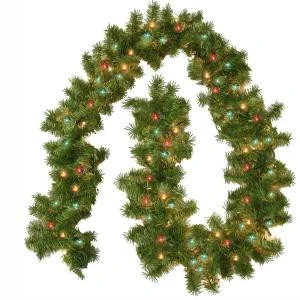 General Foam 9 Ft. Pre-Lit Carolina Fir Garland With Multi Colored Lights-HD-V9216M1 203321393 1 General Foam 9 Ft. Pre-Lit Carolina Fir Garland With Multi Colored Lights-HD-V9216M1 203321393