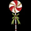 Gerson 39 In. H Battery Operated Lighted Metal Holiday Pinwheel Lollipop Yard Stake-2273260HD-2B 206997387