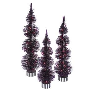 Gerson Electric Purple Lighted Black PVC Halloween Bottle Brush Trees (Set Of 3)-2223790 206498752 1 Gerson Electric Purple Lighted Black PVC Halloween Bottle Brush Trees (Set Of 3)-2223790 206498752