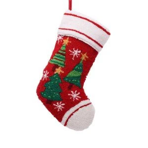 Glitzhome 19 In. Polyester/Acrylic Hooked Christmas Stocking With Christmas Tree-JK13402A 207053492 1 Glitzhome 19 In. Polyester/Acrylic Hooked Christmas Stocking With Christmas Tree-JK13402A 207053492