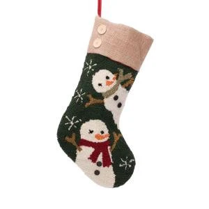 Glitzhome 19.3 In. Polyester/Acrylic Hooked Christmas Stocking With Snowmen Image-JK26178PFS 207053491 1 Glitzhome 19.3 In. Polyester/Acrylic Hooked Christmas Stocking With Snowmen Image-JK26178PFS 207053491
