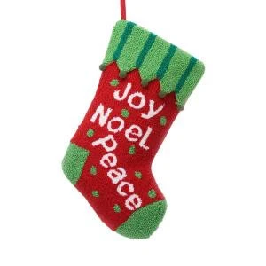 Glitzhome 19.5 In. Polyester/Acrylic Hooked Christmas Stocking With Joy Noel Peace-JK26176PFR 207053504 1 Glitzhome 19.5 In. Polyester/Acrylic Hooked Christmas Stocking With Joy Noel Peace-JK26176PFR 207053504
