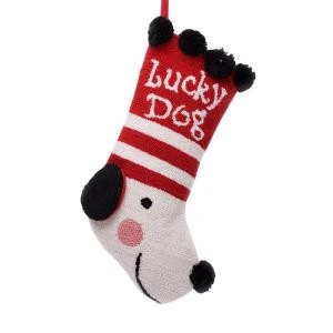 Glitzhome 20 In. Polyester/Acrylic Hooked Christmas Stocking With Lucky Dog-JK25660PFL 207053518 1 Glitzhome 20 In. Polyester/Acrylic Hooked Christmas Stocking With Lucky Dog-JK25660PFL 207053518