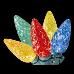 Home Accents Holiday 100-Light LED Multi-Color Faceted C6 Lights With 8-Functions-TY-100FC6-M 204078953