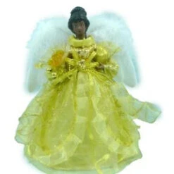 Home Accents Holiday 12 In. A/F LED Fiber Optic Angel Gold Tree Topper-A-7070A AF 206954369