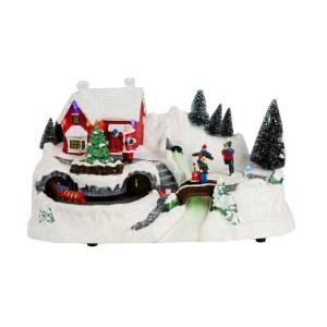 Home Accents Holiday 12 In. North Pole Christmas Scene With Santa's House And Animated Train-5240-12897HD 205927888 1 Home Accents Holiday 12 In. North Pole Christmas Scene With Santa's House And Animated Train-5240-12897HD 205927888