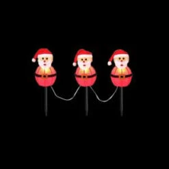 Home Accents Holiday 19 In. 3-Light Santa Pathway Lights (Set Of 3)-TYY796-1616 206954493