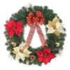 Home Accents Holiday 24 In. Red And Gold Poinsettia Wreath-2323300HD 206954312