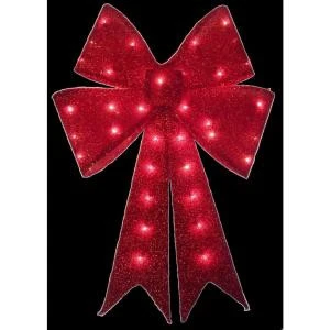 Home Accents Holiday 24 In. Red Lighted Bow (Set Of 2)-TY419-914-2 203765456 1 Home Accents Holiday 24 In. Red Lighted Bow (Set Of 2)-TY419-914-2 203765456