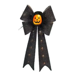 Home Accents Holiday 26 In. Battery-Operated Black Bow With Pumpkin-TYY615-1625 206762212 1 Home Accents Holiday 26 In. Battery-Operated Black Bow With Pumpkin-TYY615-1625 206762212