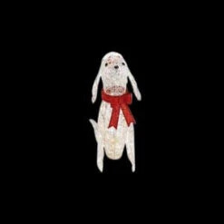 Home Accents Holiday 29 In. LED Lighted PVC Dog With Red Hat And Bow-TY293-1211 206954265