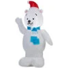 Home Accents Holiday 29.13 In. W X 14.57 In. D X 42.13 In. H Lighted Inflatable Outdoor Polar Bear-39416 206950486