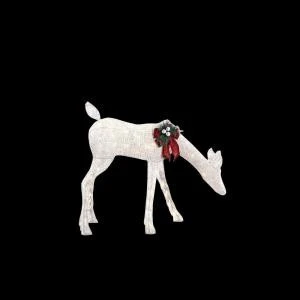 Home Accents Holiday 33 In. LED Lighted White PVC Grazing Doe-TY413-1611-1 206954519 1 Home Accents Holiday 33 In. LED Lighted White PVC Grazing Doe-TY413-1611-1 206954519