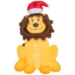 Home Accents Holiday 46.46 In. W X 33.47 In. D X 72.05 In. H Lighted Inflatable Lion-36552 206950560